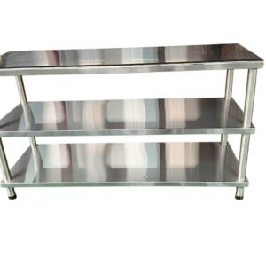 Mesa de trabajo en Acero Inoxidable con piso y entrepaño