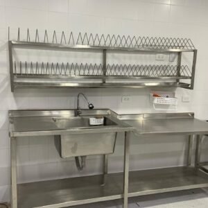 Platero y Platillero doble en acero inoxidable